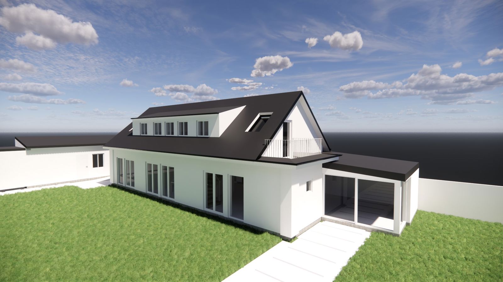 3D-bild ombyggnad av befintligt hus