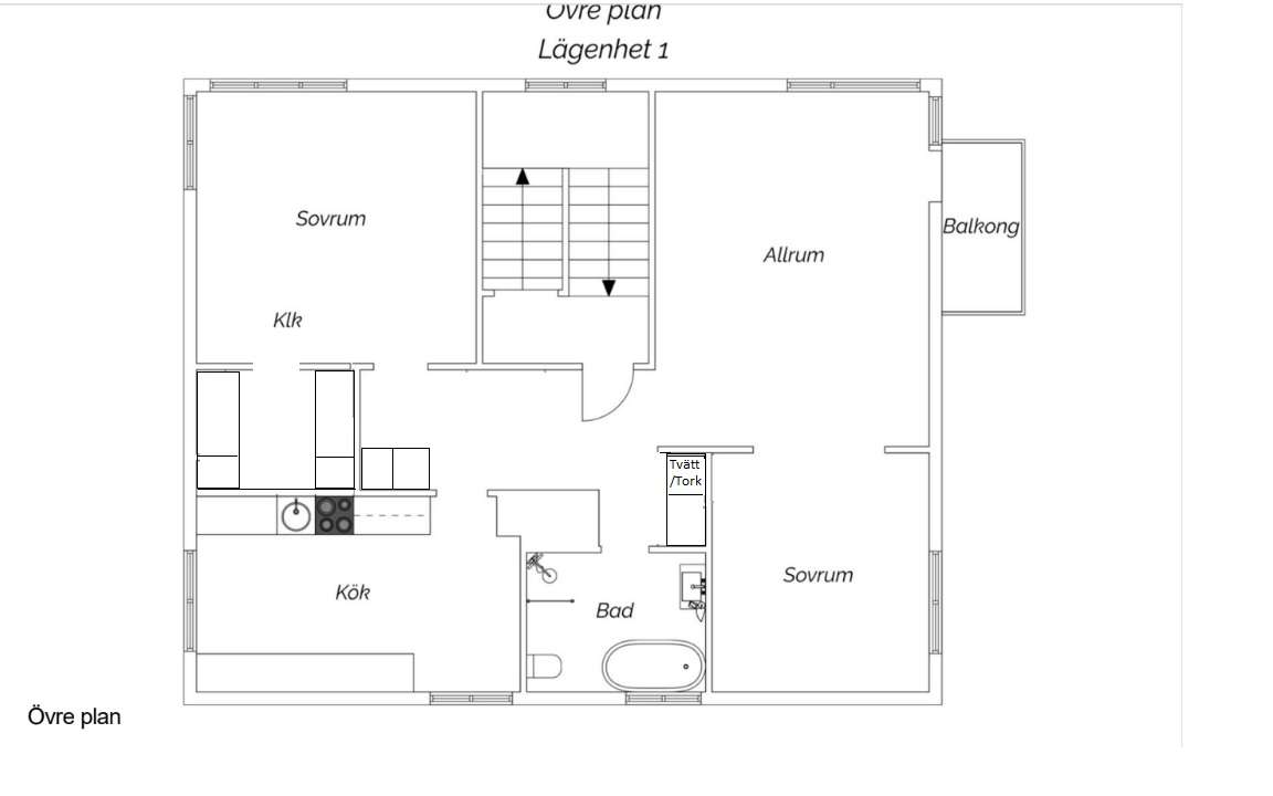 Övre plan Lägenhet 1
